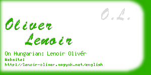 oliver lenoir business card